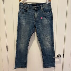 Lucky Brand 410 Athletic Slim Mens Jeans 34x30 Blue Denim Stretch RN 80318